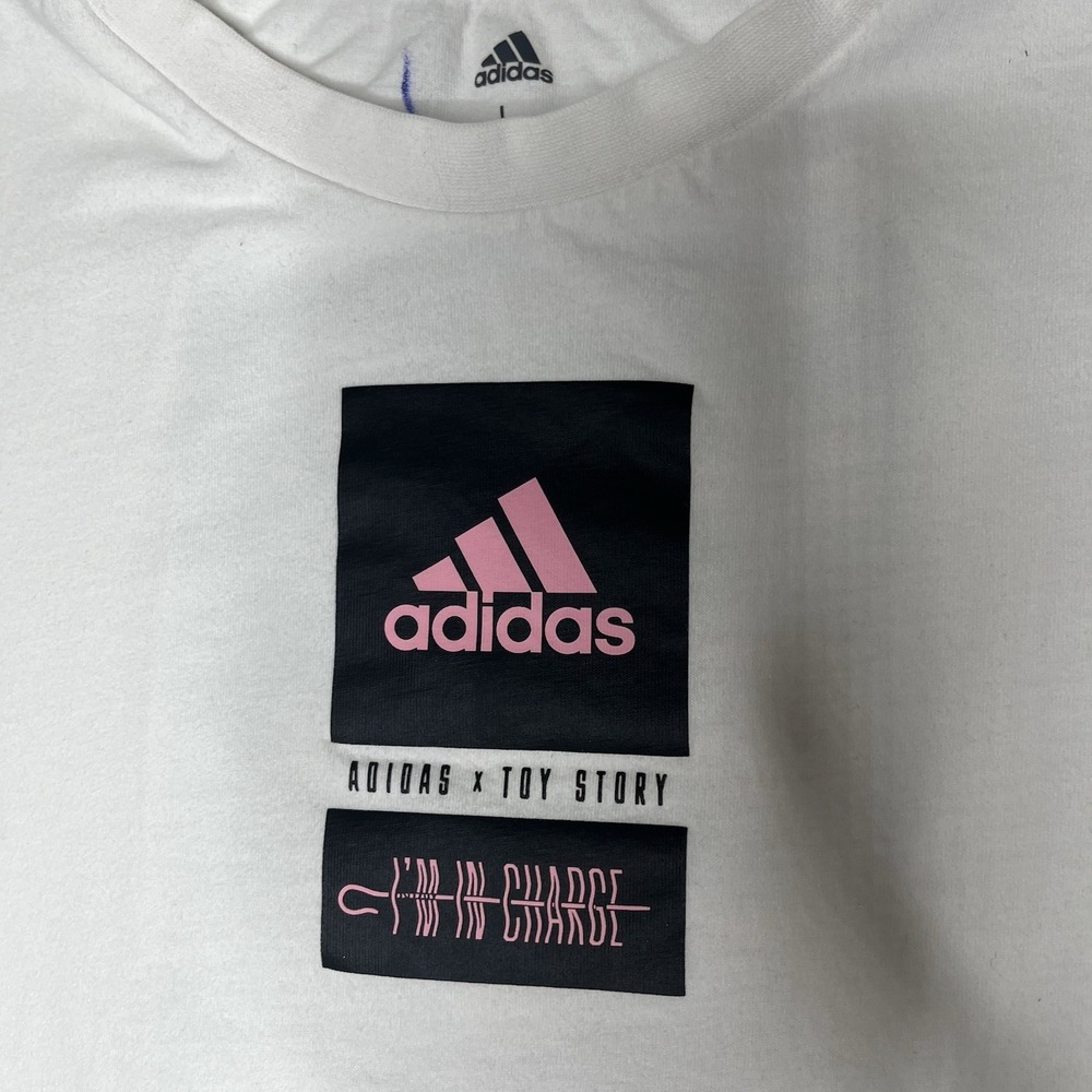 Adidas x Toy Story Youth T-Shirt Size L White Disney Pixar Kids Unisex Tee - Picture 5 of 7